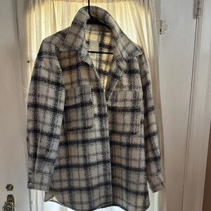 H&M Monochrome Checkered Utility Jacket